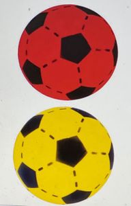 Softball 2er Set, Farben Gelb & Rot, 20 cm - Schaumstoffball