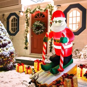 Led Weihnachtsmann Nikolaus Aufblasbar Beleuchtet Weihnachtsdeko außen groß