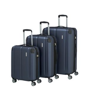 Travelite City Kofferset 3-tlg. 4w L/M/S Marine 73040-20 Koffer mit 4 Rollen Kofferset