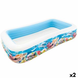 Aufblasbares Planschbecken für Kinder Intex Tropical 305 x 56 x 183 cm 1020 L (2 Stück)