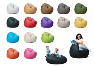 sunnypillow XXL Sitzsack mit Styropor Füllung 125 cm Durchmesser 2-in-1 Funktionen zum Sitzen und Liegen Outdoor & Indoor für Kinder & Erwachsene viele Farben und Größen zur Auswahl Schwarz