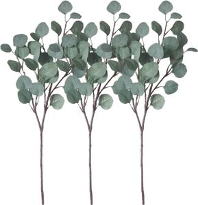 Künstliche Eukalyptus-Girlande, lang, silberfarben, Dollarbl?tter, Blattpflanzen, Grünpflanzen, künstliche Kunststoffzweige, grüne Str?ucher