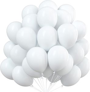 Dekotalent® 100x Luftballons weiß Ø 35 cm Luftballon Ballons Balloons Luftballon Ballon Weiss Latexballons für Helium & Luft - Dekoration Hochzeit Hochzeitsdeko