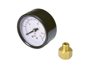 Manometr Stanley 50 mm, z maksymalnym ciśnieniem 12 bar (170 PSI), precyzyjne skalowanie, czarny