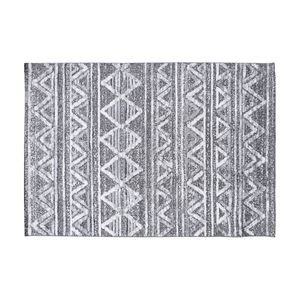 Miliboo - Berber-Teppich mit Reliefmuster weiß und grau 160 x 230 cm ERGA