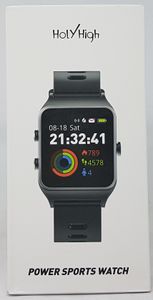HolyHigh P1C Power Sports Watch, fitness tracker, športové hodinky s GPS, monitor srdcového tepu, krokomer, čierne