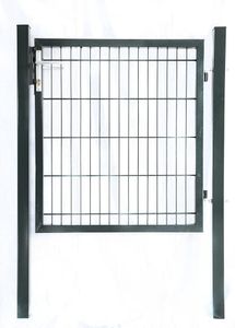 HOME DELUXE - Gartentor PORTARIUS - Farbe: Anthrazit, Höhe 180 cm - inkl. Griff, Schloss und Schlüssel I Gartenpforte Einfahrtstor Hoftür