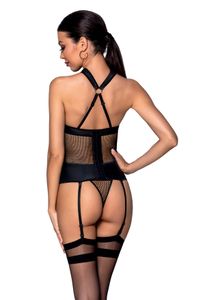 PE Amanda corset & thong black, Größe:S/M