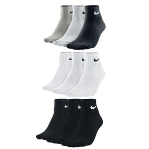Nike Lightweight Quarter Training Sock 3er Pack Socken Sportsocken verschiedene Farben, Größe:M, Farbe:schwarz