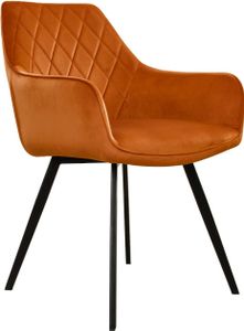 Kick Collection Esszimmerstühle Karl Velvet - Samt - Orange - Samtstoff und Metall - Erhältlich in vielen Farben