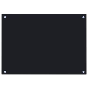 vidaXL Kuchynský backsplash Black 70x50 cm Tvrdené sklo