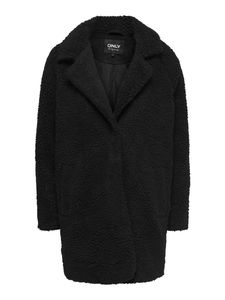 Only Damen Mantel OnlAurelia Sherpa Coat Kurzmantel Teddy-Jacke Herbst/Winter, Farbe:Schwarz, Größe:S