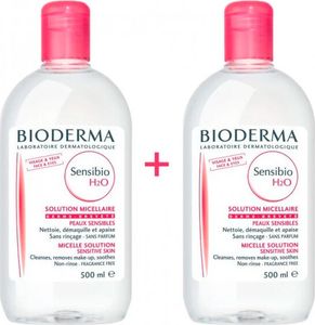 BIODERMA Sensibio H2O Mizellenwasser für empfindliche Haut 500 ml – 2er-Packung