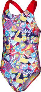 SPEEDO Digi Alv Spbk Jf Blue/Pink Dětské plavky červené 152