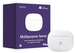 Aeotec Multipurpose Sensor, Zigbee 3.0, Reed-, Vibrations- & Temperatursensor für Türen und Fenster