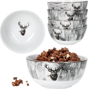 6x Alois miska na cereálie Ø14,2cm 480ml porcelánová miska na dezerty pro 6 osob Miska