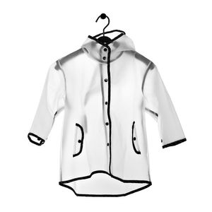Dětská pláštěnka Průhledná pláštěnka s kapucí Voděodolné oblečení do deště Roztomilá bunda do deště EVA Oblek do deště pro chlapce Dívky Děti (Transparent,XL)