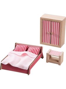 HABA 301988 - Little Friends – Puppenhaus-Möbel Schlafzimmer für Erwachsene 4010168219240