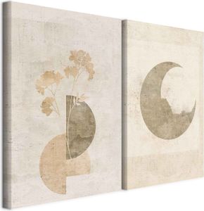 murando - Akustikbild Bilder Set Geometrische 40x30cm 2 Teilig je 20x30cm Collage 2er Mehrteiligen Gemälden Kunstdrucke Wandbild Schallabsorber Akustikplatten - Skandinavischer Boho a-H-10153-b-a