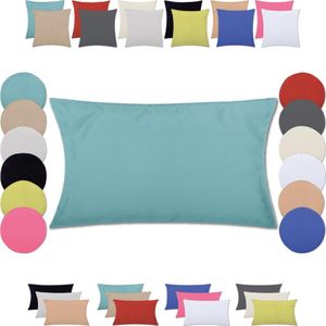 Kissenhülle (Serie Ellen) 40x80cm Zierkissenhülle Dekokissenhülle Dekokissen, Farbe: Türkis Kissenhülle (Serie Ellen) 40x80cm Zierkissenhülle Dekokissenhülle Dekokissen, Farbe: Türkis