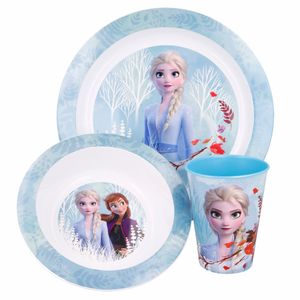 Geschirr-Frühstück-Set | Disney Frozen II | 3-teilig | Teller, Schüssel & Becher