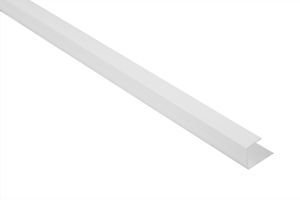 LEMAL U-Profil PT5 (2 Meter) PVC Kunststoff weiß, für 12.5mm Rigipsplatten, Rigips Abschlussprofil, Menge:2 Meter / 1 Leiste