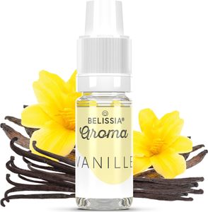 Belissia Lebensmittelaroma Vanille - 10ml Hochdosiertes Aroma - Kalorienfrei, Vegan - Für Speisen, Getränke, Shake, Quark, Nebelmaschine, Diffuser uvm