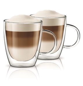 Aqualogis 300 ml sada 2 termo sklenic - Termohrnek - Dvoustěnná sklenice - Sklenice na kávu - Termo sklenice na kávu - Dárkové sklenice - Sklenice
