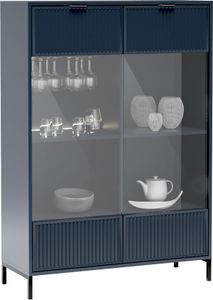 Minio, Vitrine "Asti" 104.8 cm, LED, 2-trg, Indigo Farbe