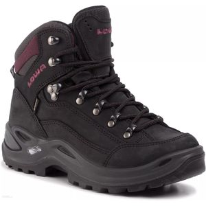 obuv LOWA Renegade GTX Mid Ws Black/Burgundy UK 6.5