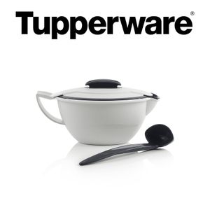 Tupperware Thermo Duo 400ml Sauciere Anthrazit/ Weiß inkl Servierlöffel