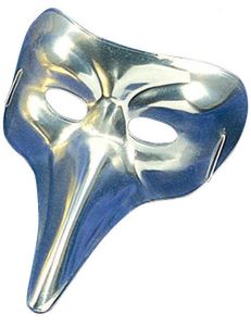 Venezianische Schnabel-Maske silber