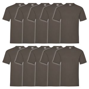 10er Pack Fruit of the Loom Valueweight T-Shirt Farbe: chocolate Größe: 2XL