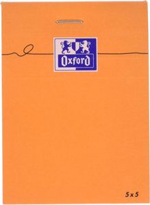 Poznámkový blok Oxford 74 x 105 mm A7 šachovnicový 80 listov oranžový