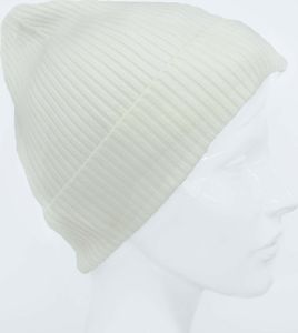 Wintermütze Wollmütze Damen 100% WOLLE Merino naturweiß