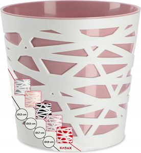 KADAX Blumentopf "Rusio", runder Übertopf, Pflanztopf aus Kunststoff, Blumenübertopf, 19 cm, Rosa