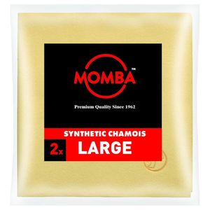 Momba® Synthetisches FESNTERLEDER XL 2er Set - besonders geeignet zum Putzen von Fenstern und polieren von Anderen glatten (Hochglanz-) Oberflächen. Professionelle Qualität
