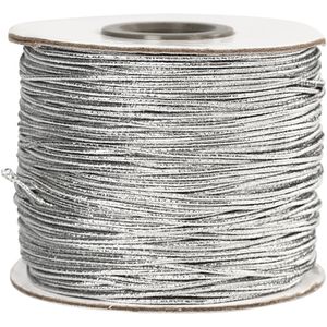 Elastikband, Silber, Stärke: 1 mm, 100 m/ 1 Rolle