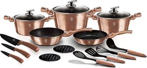 BERLINGERHAUS Sada mramorovaného nádobí 17 ks Rosegold Metallic Line BH-6161