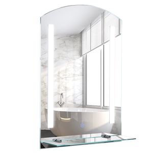 HOMCOM LED Spiegelschrank Lichtspiegel Badspiegel Badschrank Badezimmerspiegel Wandspiegel 15W (Modell4)