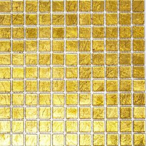 Mosaikfliese Transluzent Glasmosaik Crystal gold Struktur MOS120-0782