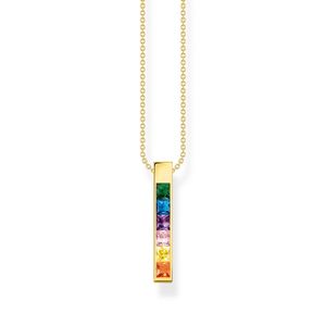 Thomas Sabo KE2113-971-7-L45v Damen-Kette Bunte Steine Goldfarben