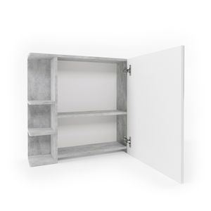 Vicco Bad Spiegelschrank Fynn, 80 x 64 cm, Beton/Weiß