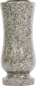 Grab-Vase aus Granit Bohus Grau mit Abflussloch Grab-Vase aus Granit Bohus Grau mit Abflussloch