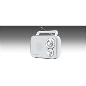 Muse m-051 rw biele analógové fm/am rádio s integrovaným reproduktorom