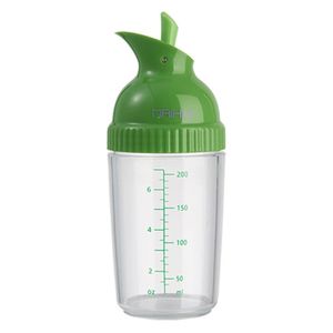 200 ml Gewürzflasche transparent auslaufsicher staubdicht Salatöl Sauce Marmelade Shaker Küchenflasche für Restaurant-Grün