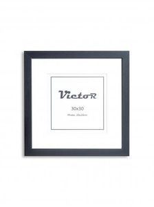 Victor Bilderrahmen "Richter"  schwarz in 30x30 cm mit 20x20cm Passepartout - Leiste: 25x20mm