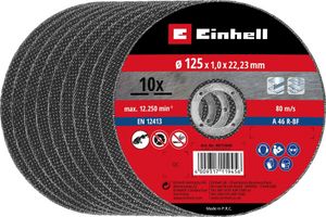 Einhell 10 Trennscheiben dünn 125x1,0 Winkelschleifer-Zubehör