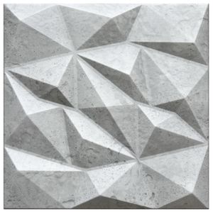 3D Wandpaneele Wanddeko Wandverkleidung Deckenpaneele Platten Paneele Polystyrol Brillant 69  beton grau (0,25qm)