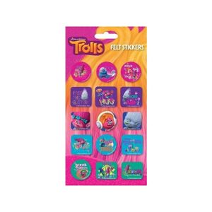 Trolls - Figuren - Blatt mit Stickern, Filz SG28063 (Einheitsgröße) (Bunt)
